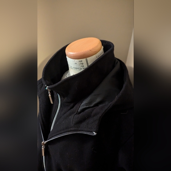 DETAILS Intl Black Dual Zipper Winter Pea Hooded Coat Jacket XXL - Picture 4 of 9